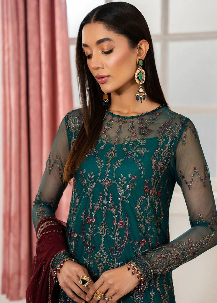 Heer by Zarif Embroidered Net Suit Pret 3 Piece ZF25HF Z-06 Nuha - Formals Collection