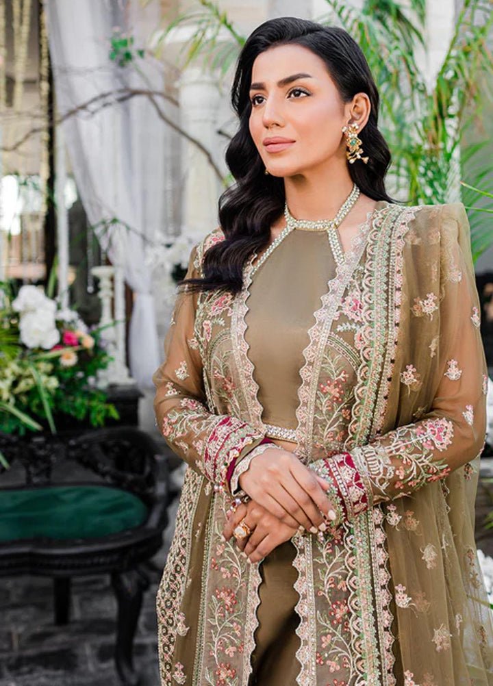 Heeriye By Izel Embroidered Chiffon Suits Unstitched 4 Piece IZL23HR HF-1066 Saibo - Festive Collection