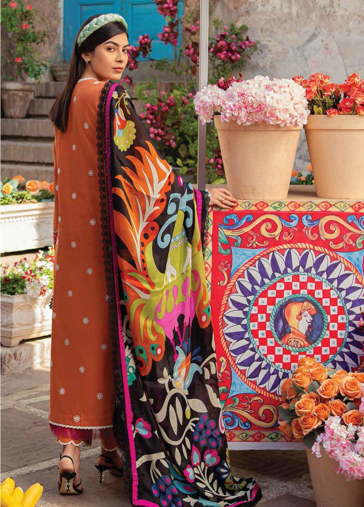 Hemline by Mushq Embroidered Lawn Suits Unstitched 3 Piece MQ23HMS HML23-8A VIVIANA - Spring / Summer Collection