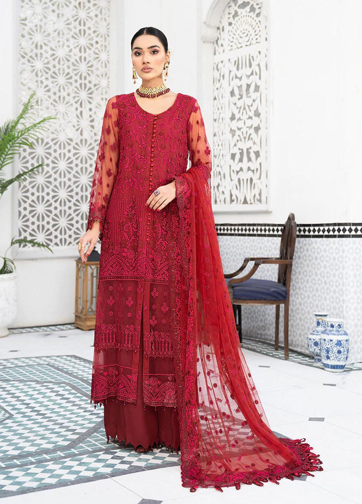 HemStitch Luxury Pret  Net 3 Piece Suit HST22LF HL09 ZARISH