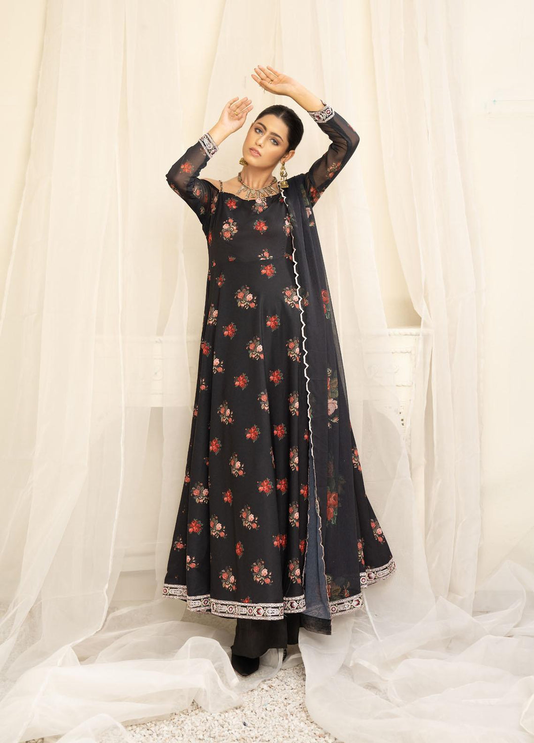 HemStitch Luxury Pret  Grip 3 Piece Dress HST22PE Mehak PE-02