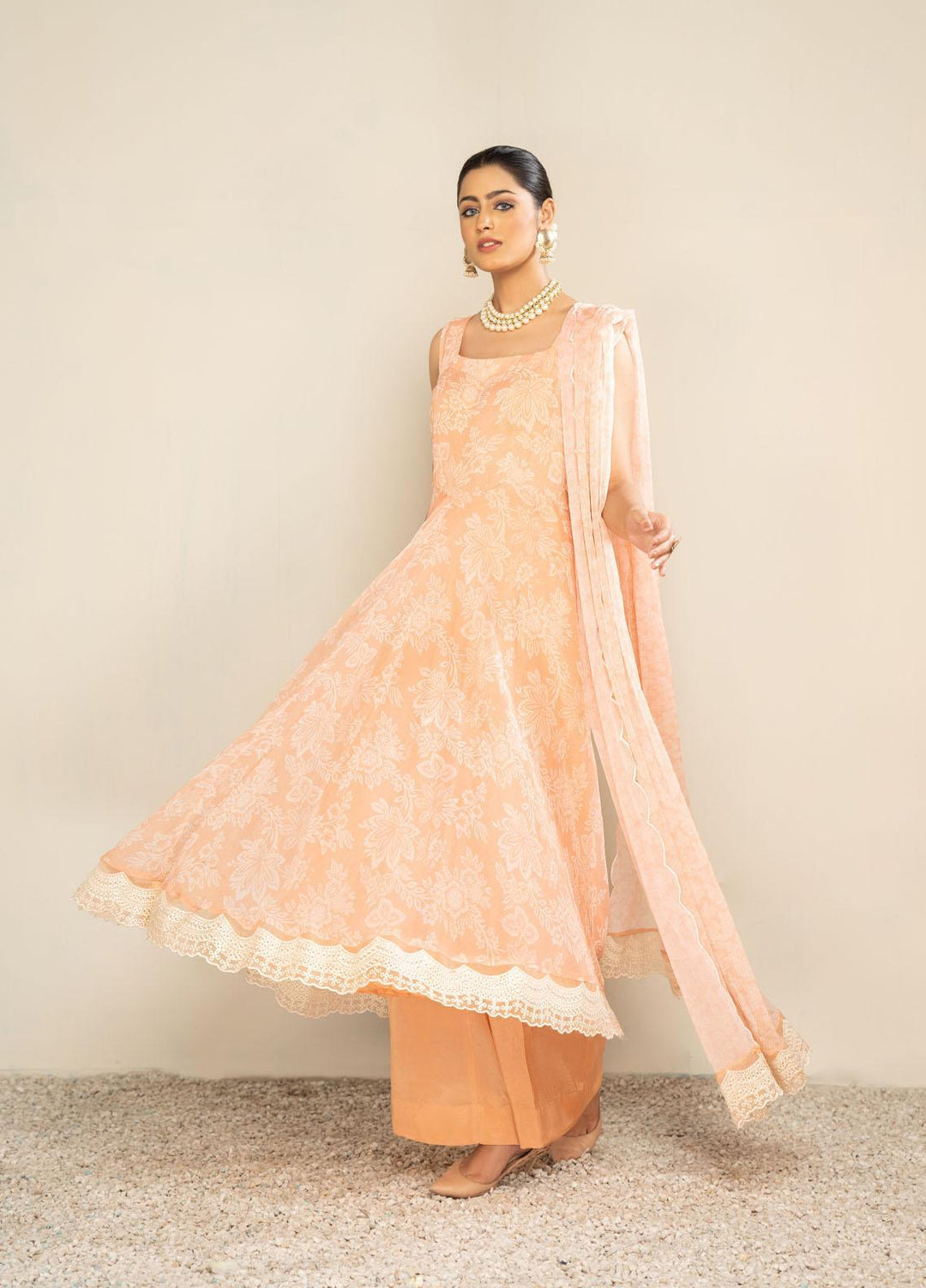 HemStitch Luxury Pret  Chiffon 3 Piece Dress HST22PE Mushk PE-04