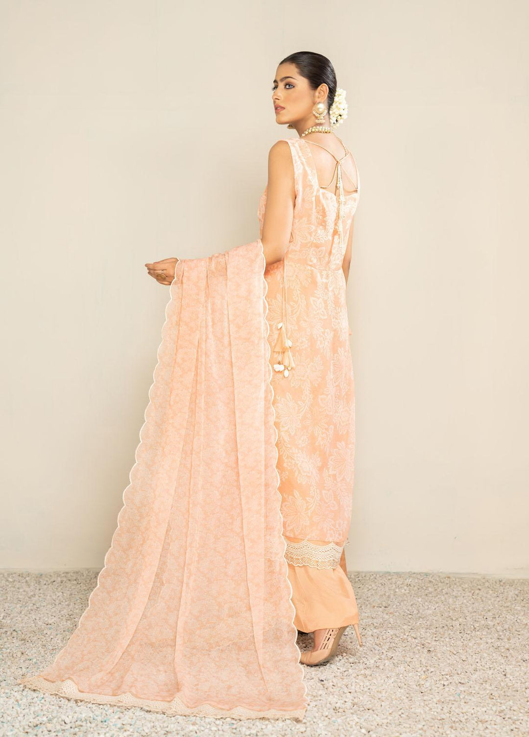 HemStitch Luxury Pret  Chiffon 3 Piece Dress HST22PE Mushk PE-04