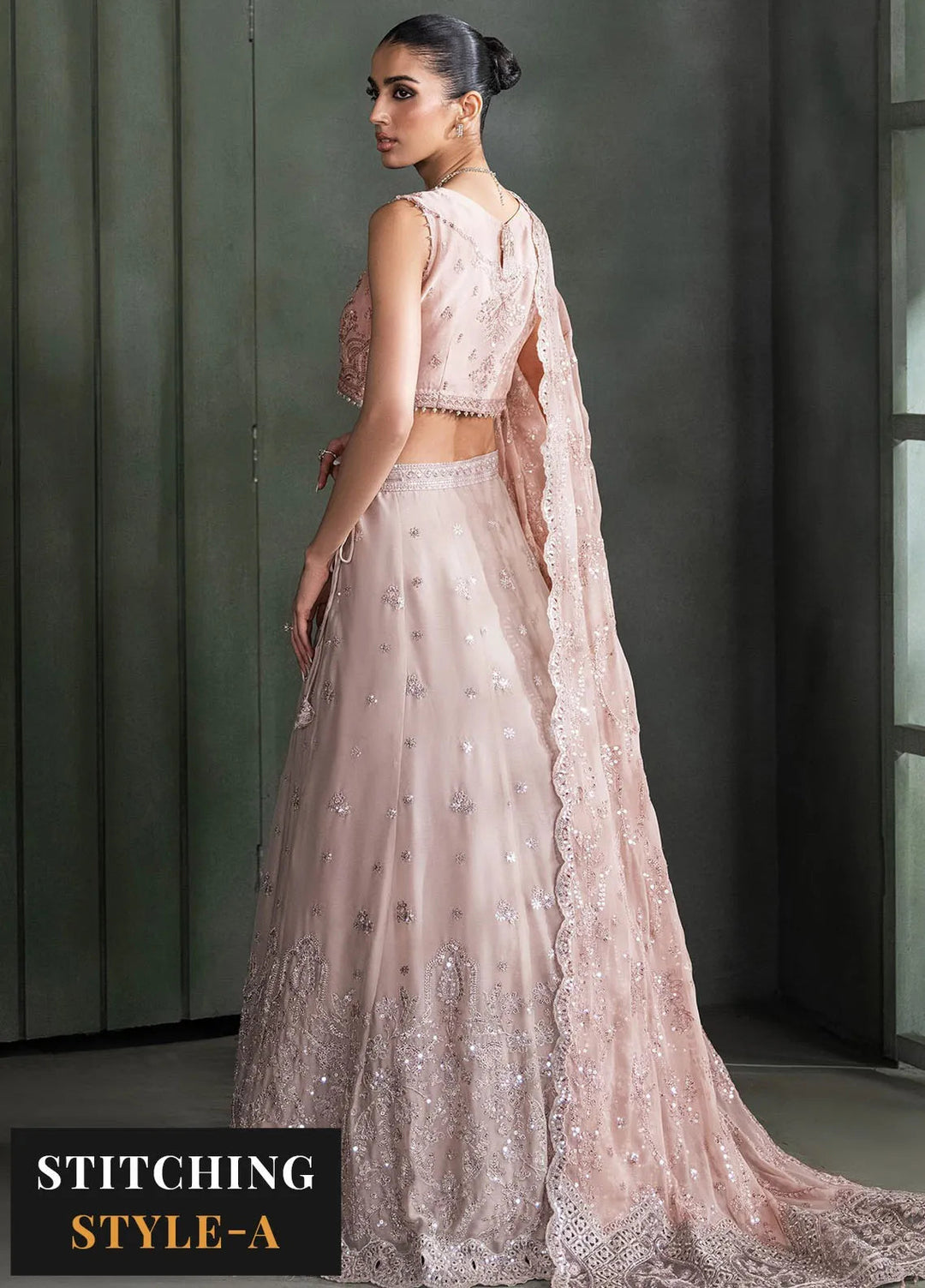 Heritage by Zarif Embroidered Chiffon Suit Unstitched 3 Piece ZR25UF ZHF-07 Elmira - Formals Collection