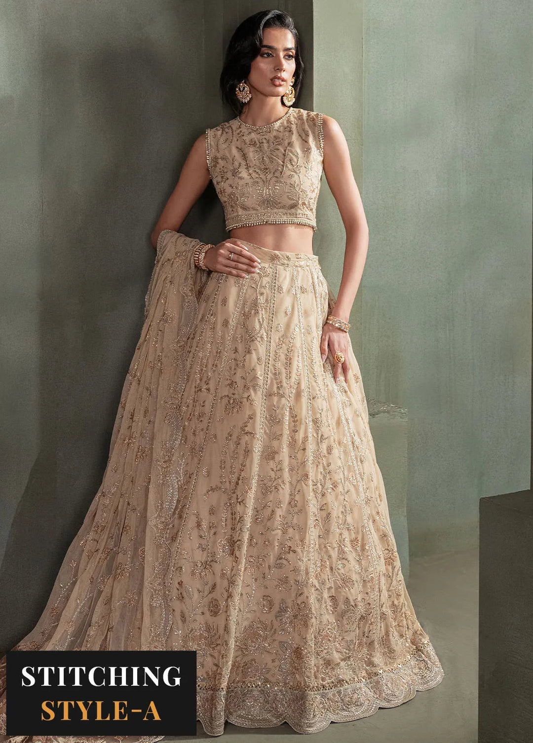 Heritage by Zarif Embroidered Net Suit Unstitched 3 Piece ZR25UF ZHF-01 Avelina - Formals Collection