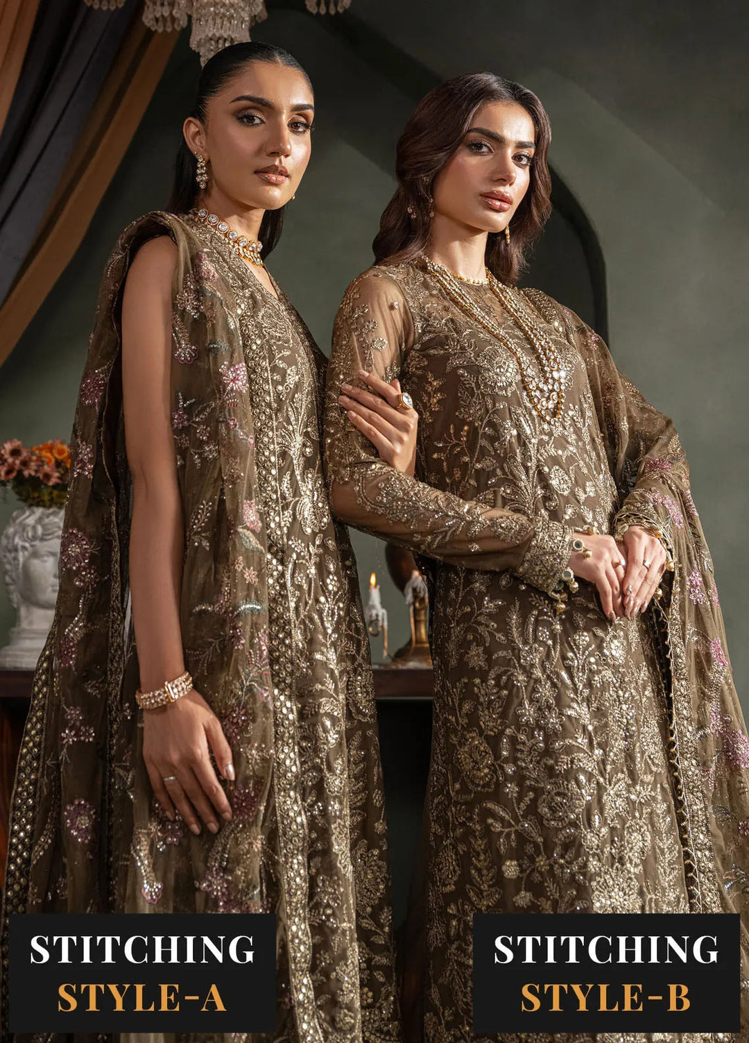Heritage by Zarif Embroidered Net Suit Unstitched 3 Piece ZR25UF ZHF-06 Zhalay - Formals Collection