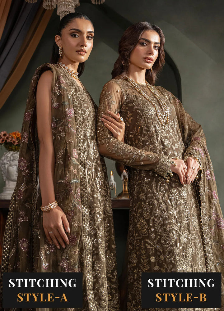 Heritage by Zarif Embroidered Net Suit Unstitched 3 Piece ZR25UF ZHF-06 Zhalay - Formals Collection
