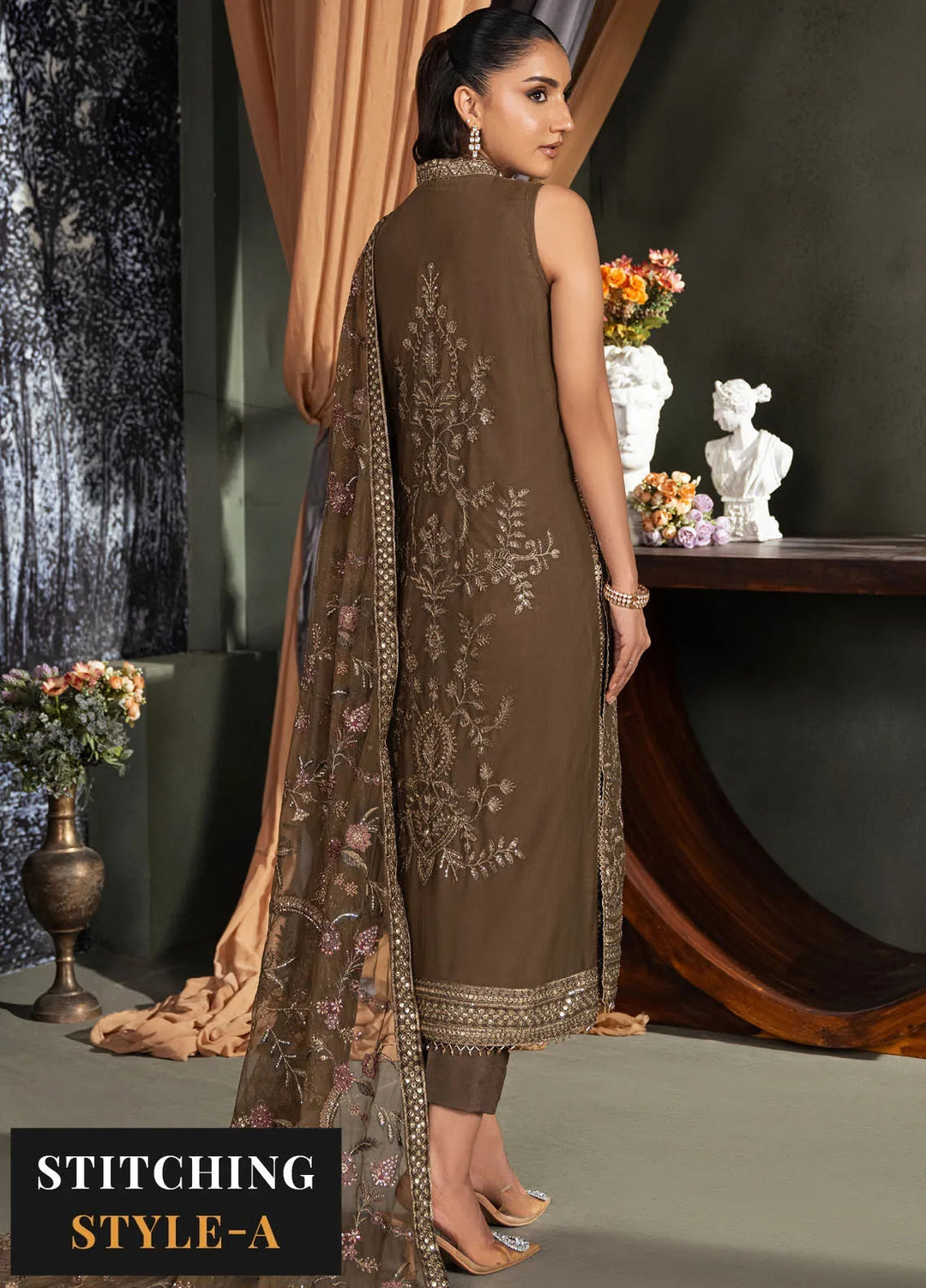 Heritage by Zarif Embroidered Net Suit Unstitched 3 Piece ZR25UF ZHF-06 Zhalay - Formals Collection