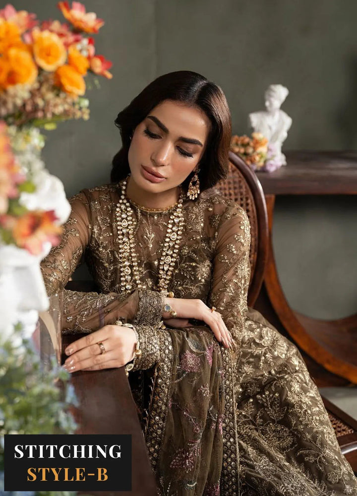 Heritage by Zarif Embroidered Net Suit Unstitched 3 Piece ZR25UF ZHF-06 Zhalay - Formals Collection