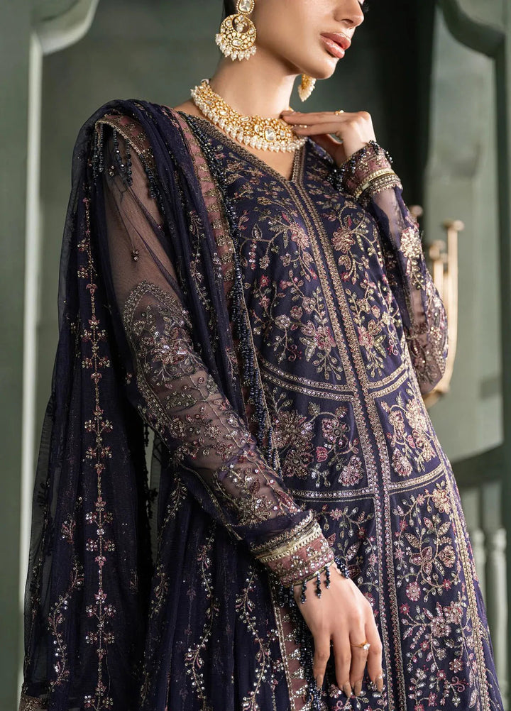 Heritage by Zarif Embroidered Net Suit Unstitched 3 Piece ZR25UF ZHF-08 Sirene - Formals Collection