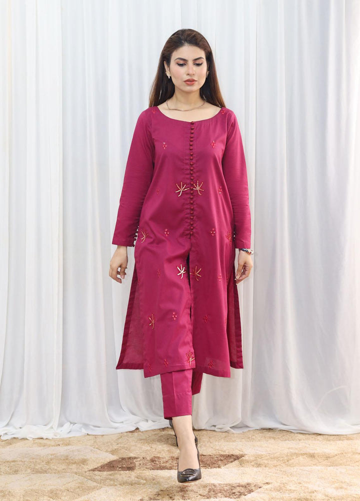 Hina Hassan Studio Casual Pret  Cotton 2 Piece Dress Floral Fusion W02P0223