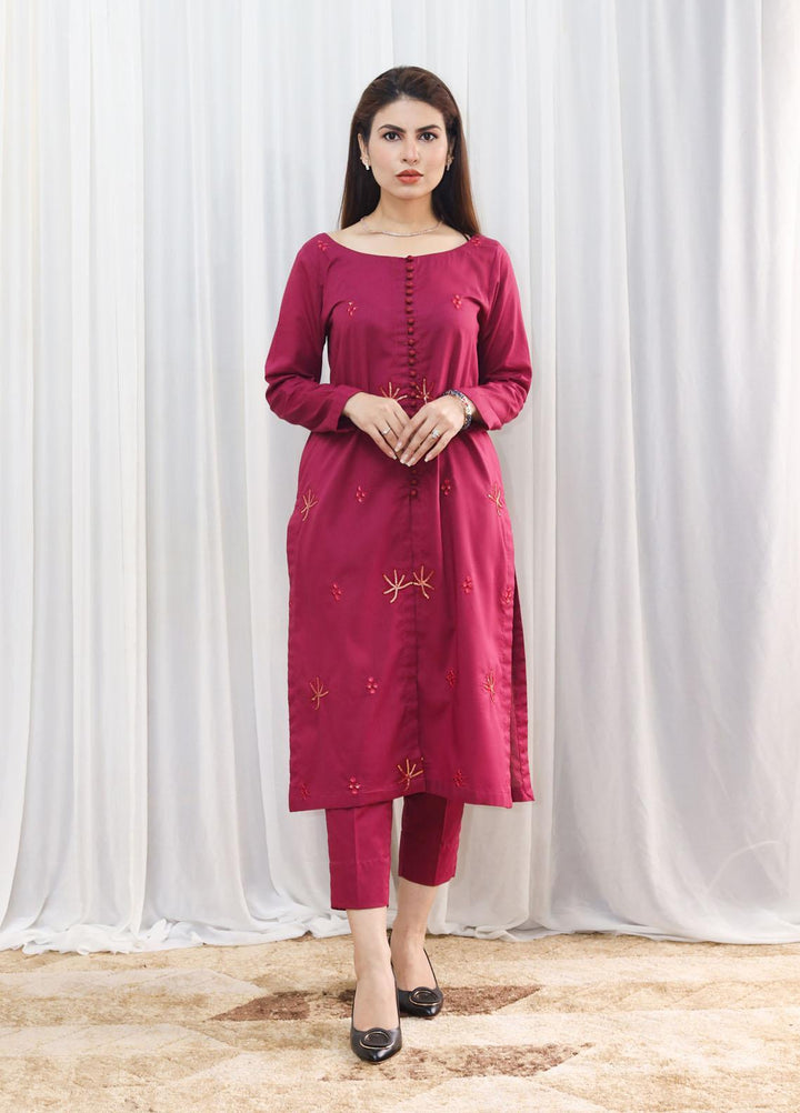 Hina Hassan Studio Casual Pret  Cotton 2 Piece Dress Floral Fusion W02P0223