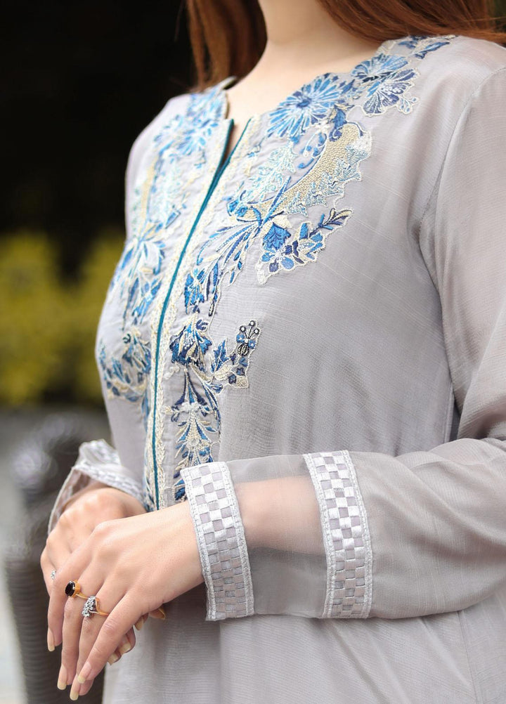 Hina Hassan Studio Pret  Raw Silk 3 Piece Suit HH22BE Mystic Grey