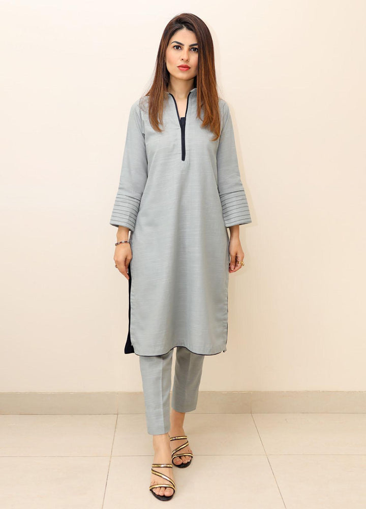 Hina Hassan Studio Pret  Khaddar 2 Piece Suit HH22BE Fog Grey