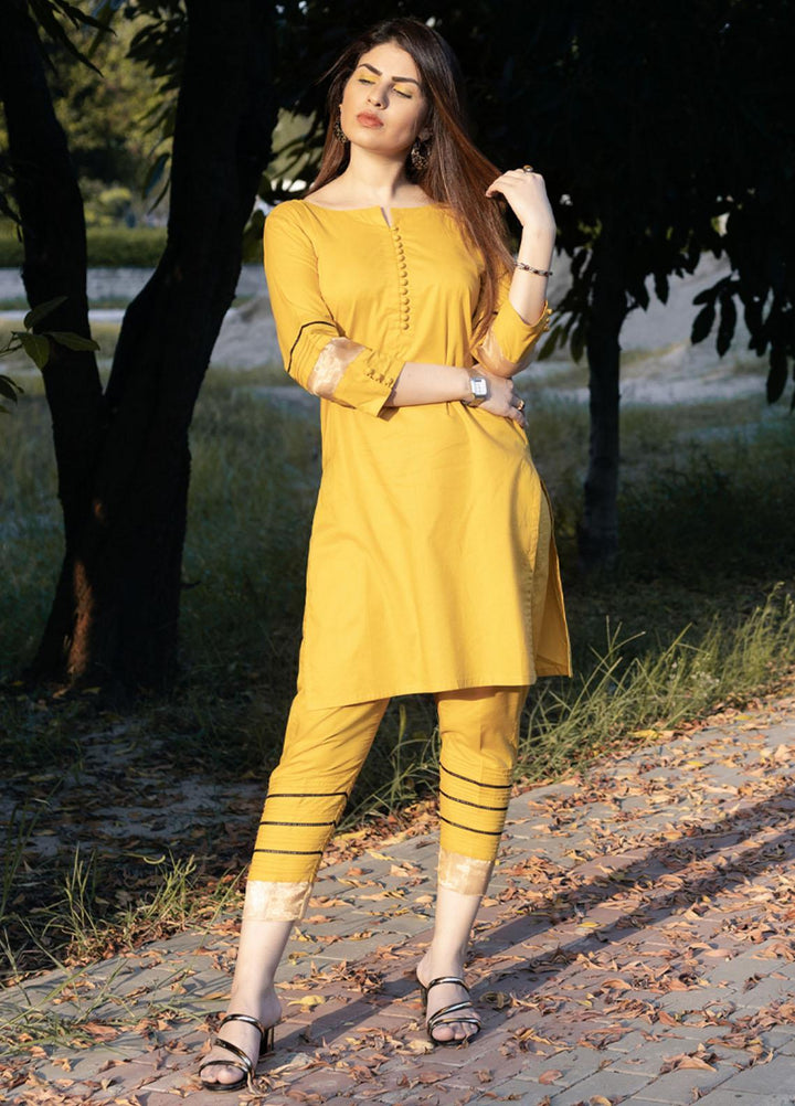 Hina Hassan Studio Pret  Cotton 2 Piece Suit HH22BE Marigold Magic