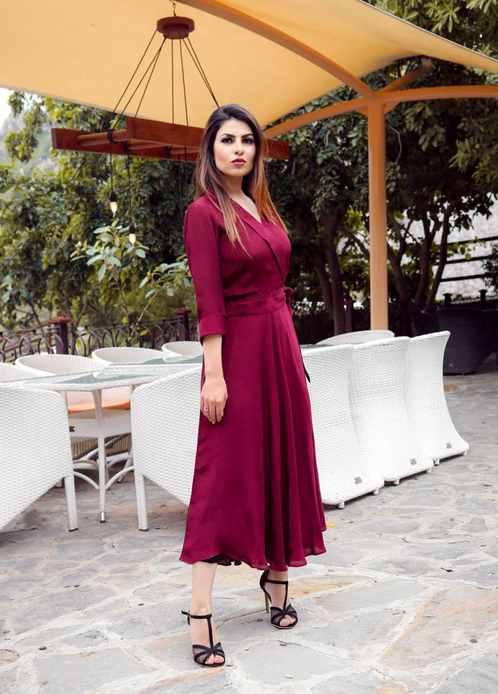 Hina Hassan Studio Pret  Viscose Maxi HH22BE Cabernet