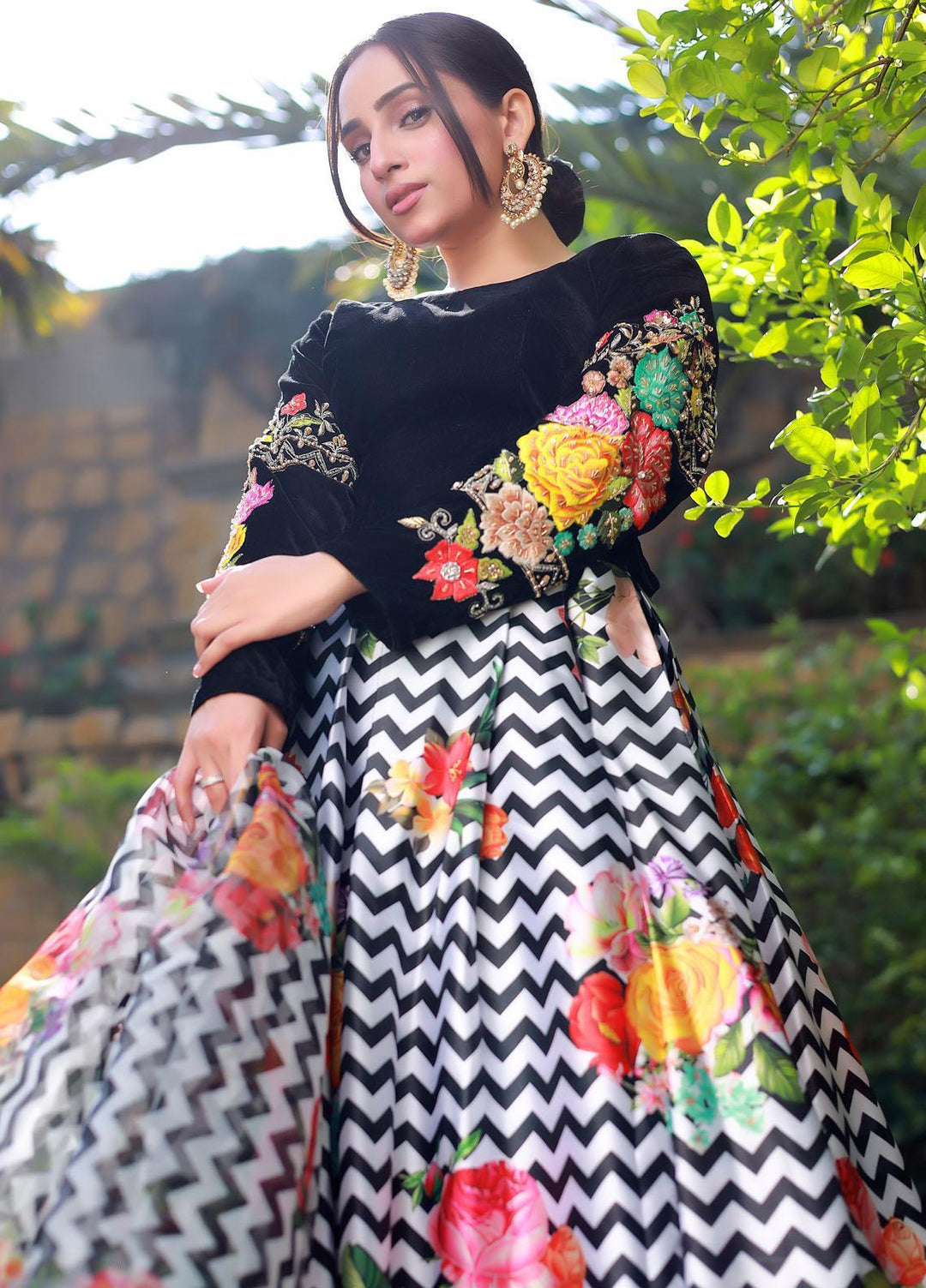 Sidra Mumtaz Pret Embroidered Velvet 3 Piece SM22H 2202-07-Wish