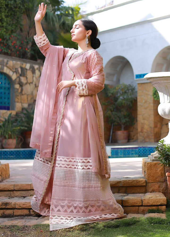 Sidra Mumtaz Pret Embroidered Net 4 Piece SM22H 2202-08-Rose