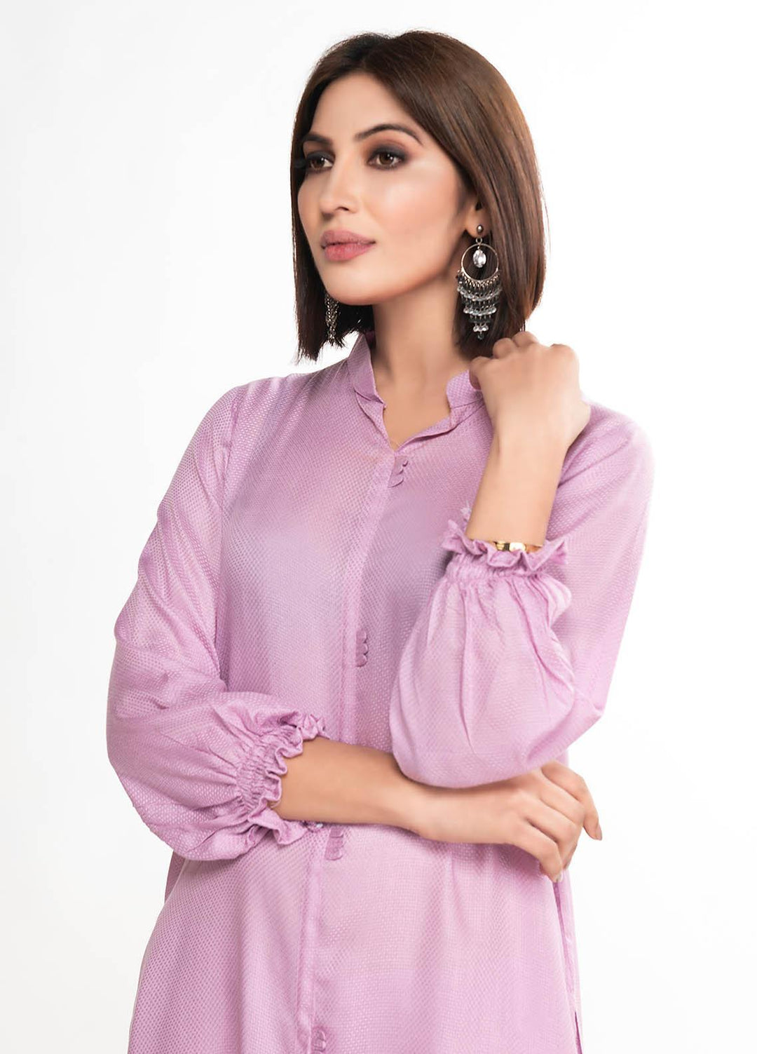 House of Vasli Casual Pret  Linen 2 Piece Dress HOV23CP AL0015-2023 Solid purple