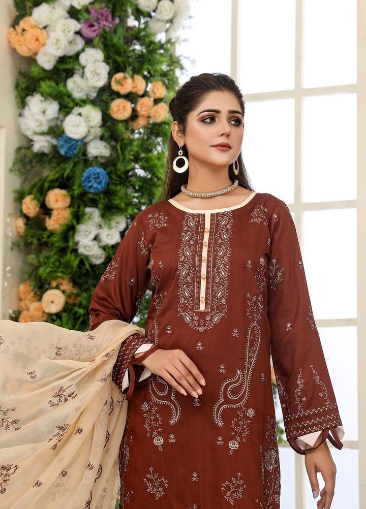 Hues by Humdum Embroidered Viscose Suits Unstitched 3 Piece HD22H 02 - Winter Collection