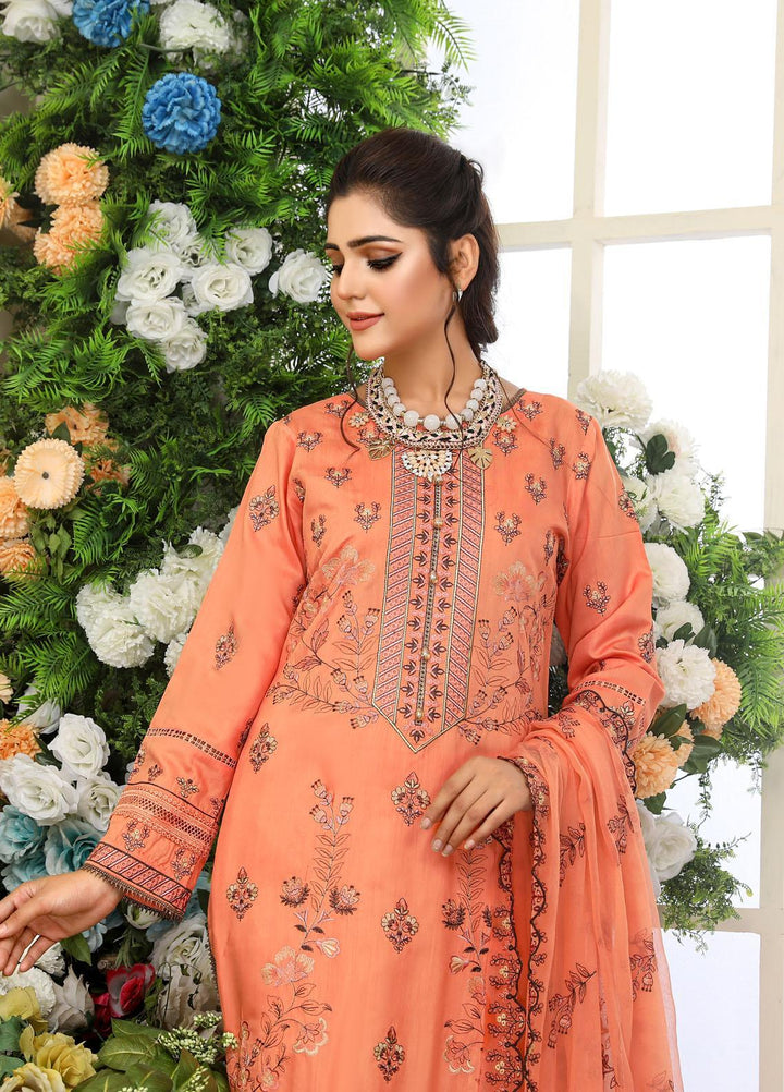 Hues by Humdum Embroidered Viscose Suits Unstitched 3 Piece HD22H 05 - Winter Collection