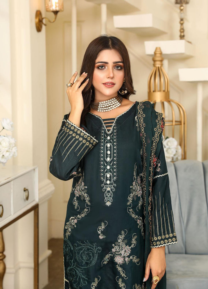 Hues by Humdum Embroidered Viscose Suits Unstitched 3 Piece HD22H 07 - Winter Collection