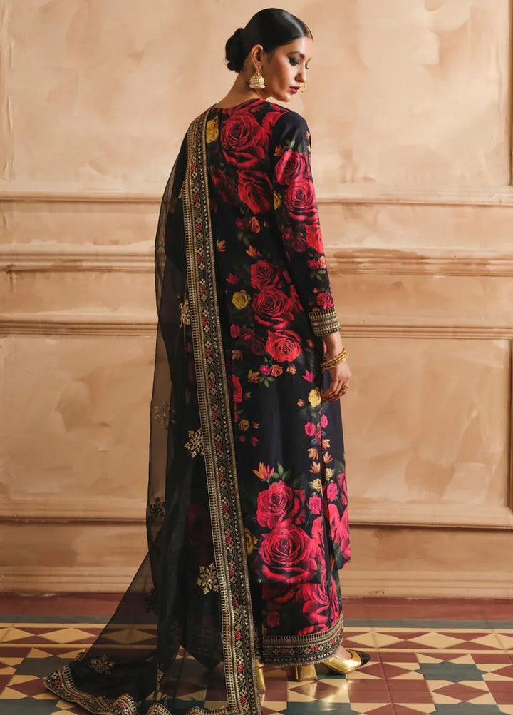 Humjoli Pret Embroidered Lawn 3 Piece Suit Deep Dusk