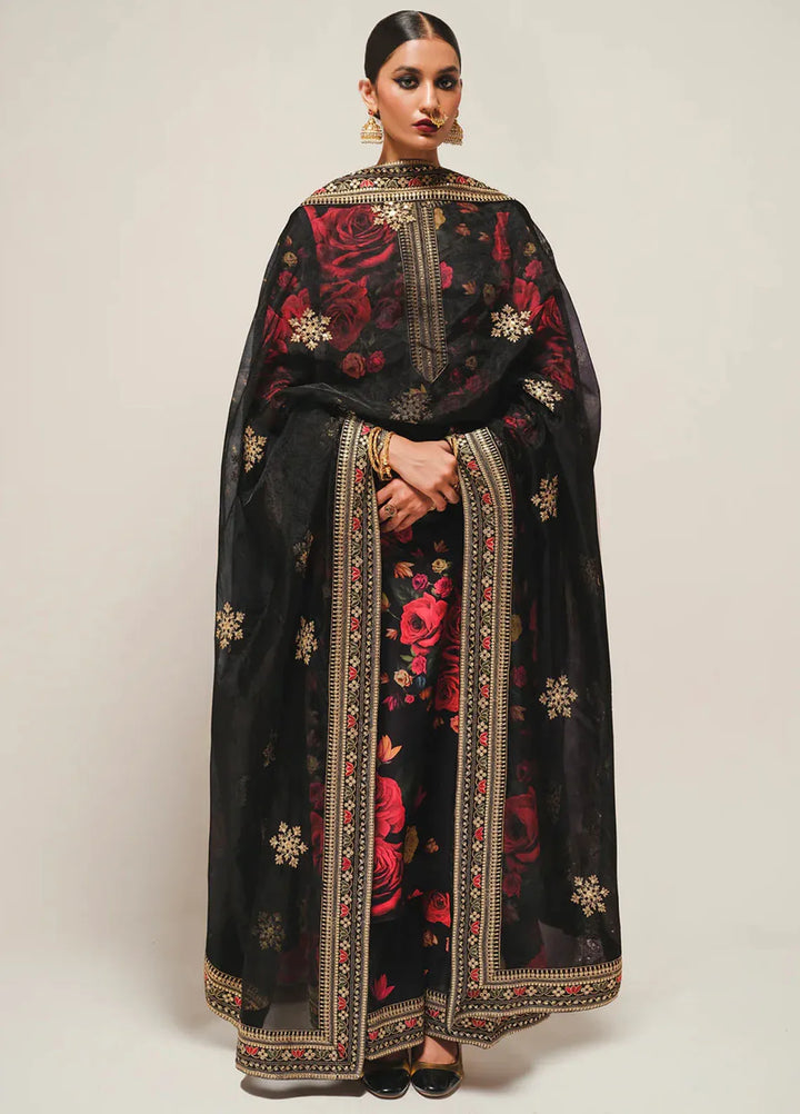 Humjoli Pret Embroidered Lawn 3 Piece Suit Deep Dusk