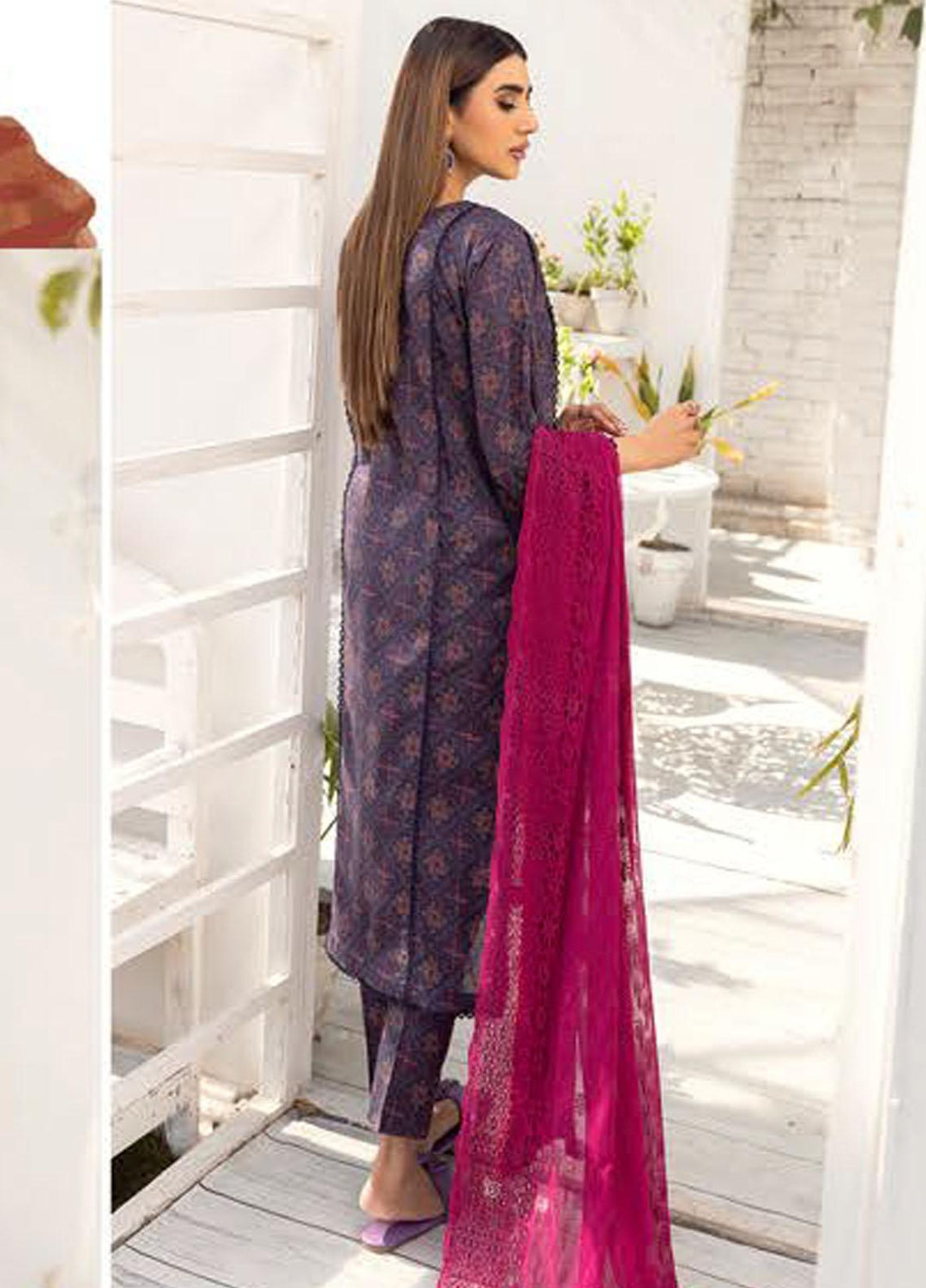 Husn-E-Jahan By Aalaya Printed Lawn Suits Unstitched 3 Piece ALY23HJ D-10 - Summer Collection