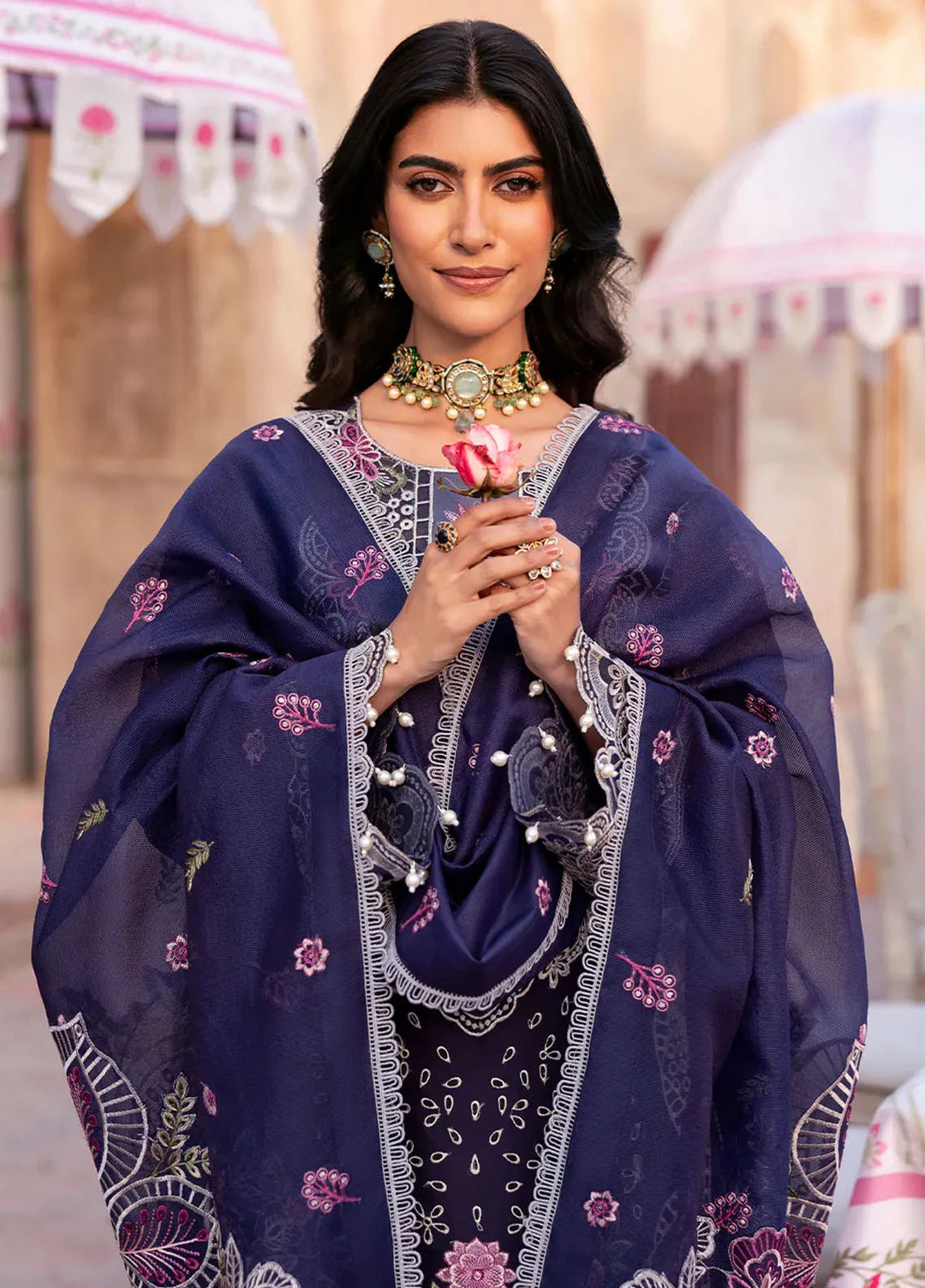 Husn e Jahan by Mahnur Embroidered Lawn Suits Unstitched 3 Piece MN25HJ Serina - Summer Collection