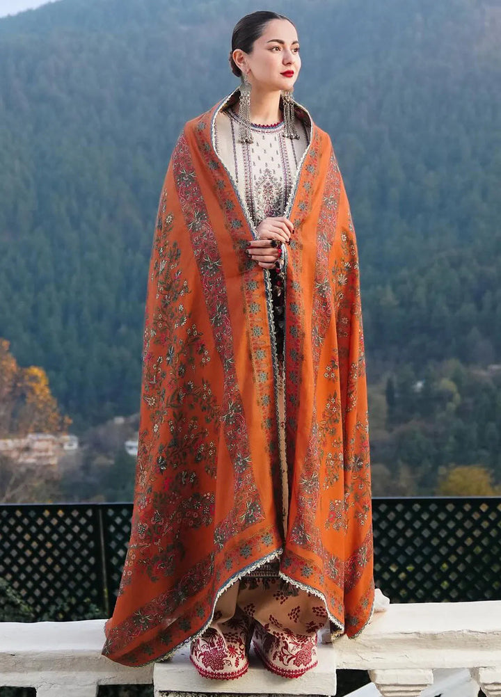 Hussain Rehar Embroidered Khaddar Suits Unstitched 3 Piece HRR24WS Almas - Winter Collection