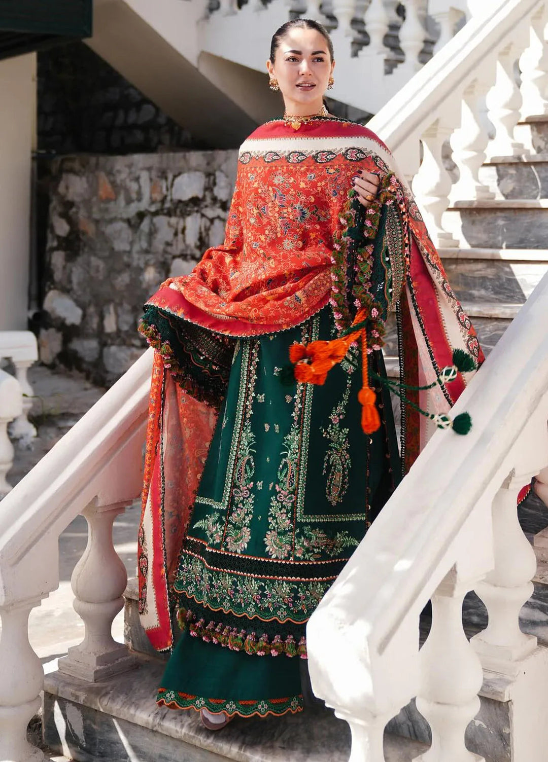 Hussain Rehar Embroidered Khaddar Suits Unstitched 3 Piece HRR24WS Masarrah - Winter Collection