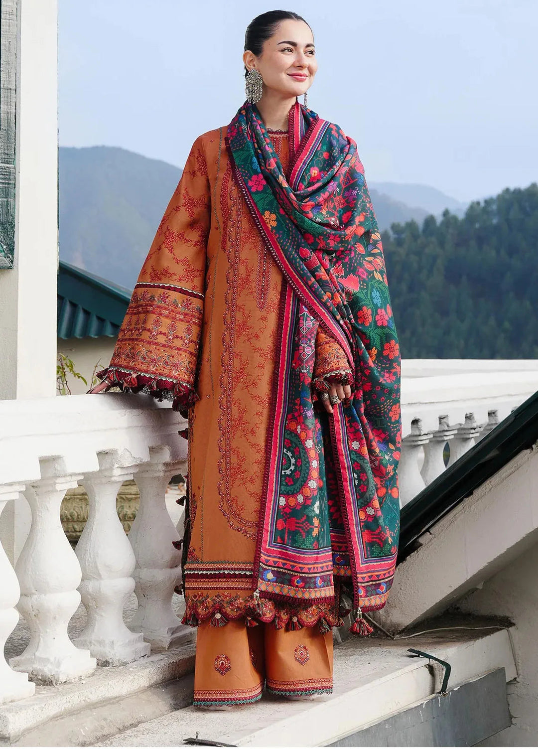 Hussain Rehar Embroidered Khaddar Suits Unstitched 3 Piece HRR24WS Tamar - Winter Collection
