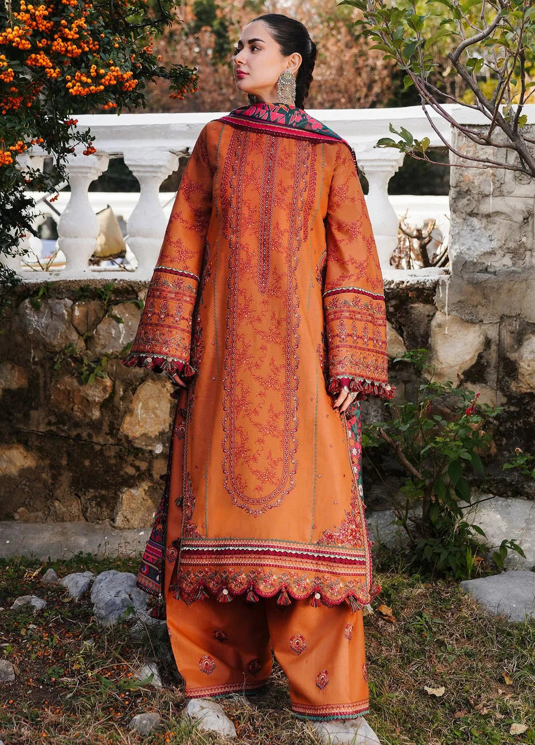 Hussain Rehar Embroidered Khaddar Suits Unstitched 3 Piece HRR24WS Tamar - Winter Collection