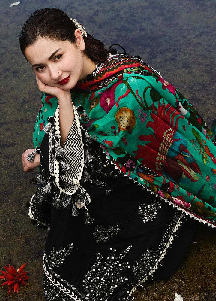 Hussain Rehar Embroidered Lawn Suit Unstitched 3 Piece HRR24S Rave - Summer Collection