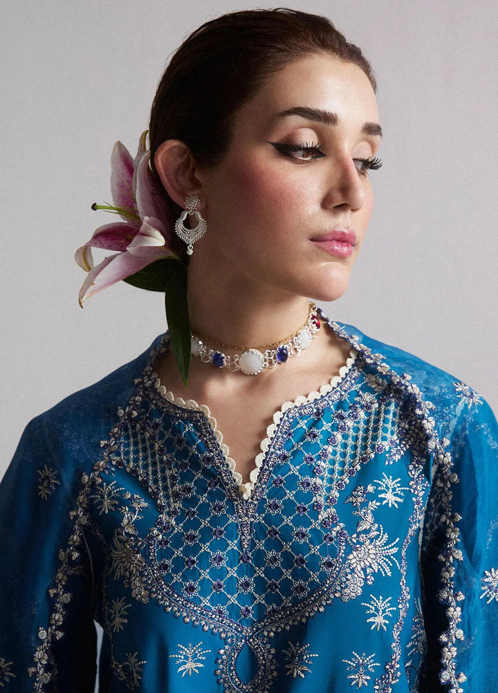 Hussain Rehar Embroidered Lawn Suit Unstitched 3 Piece HRRS24E Luce - Festive Collection