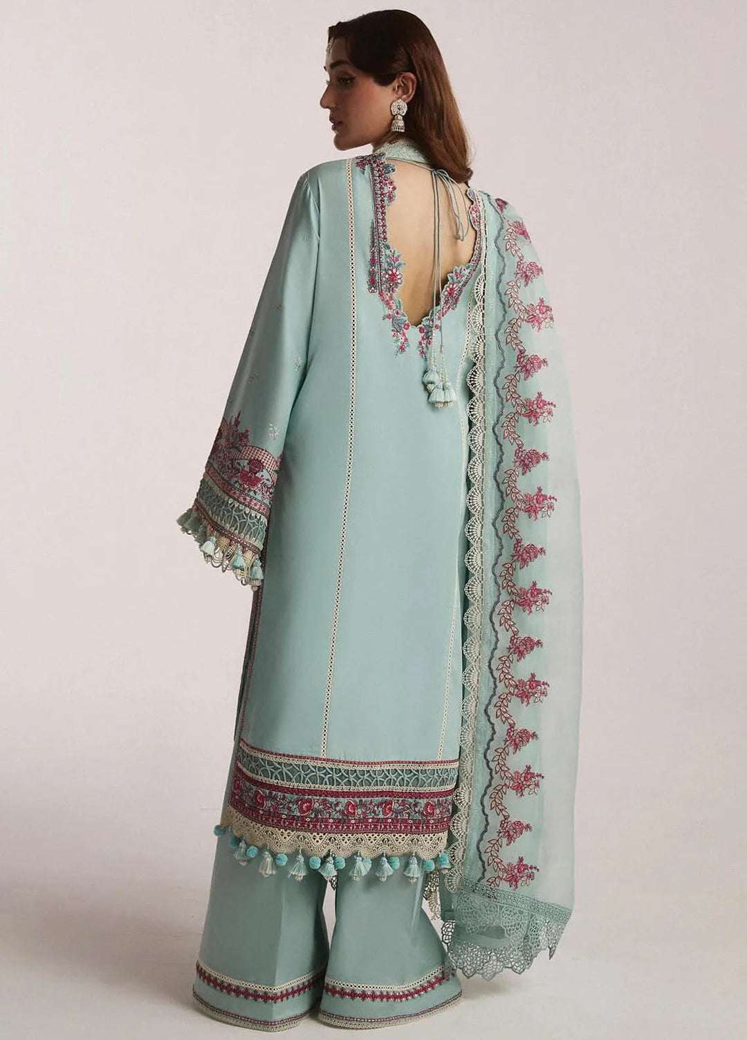 Hussain Rehar Embroidered Lawn Suit Unstitched 3 Piece HRRS24E Moraine - Festive Collection
