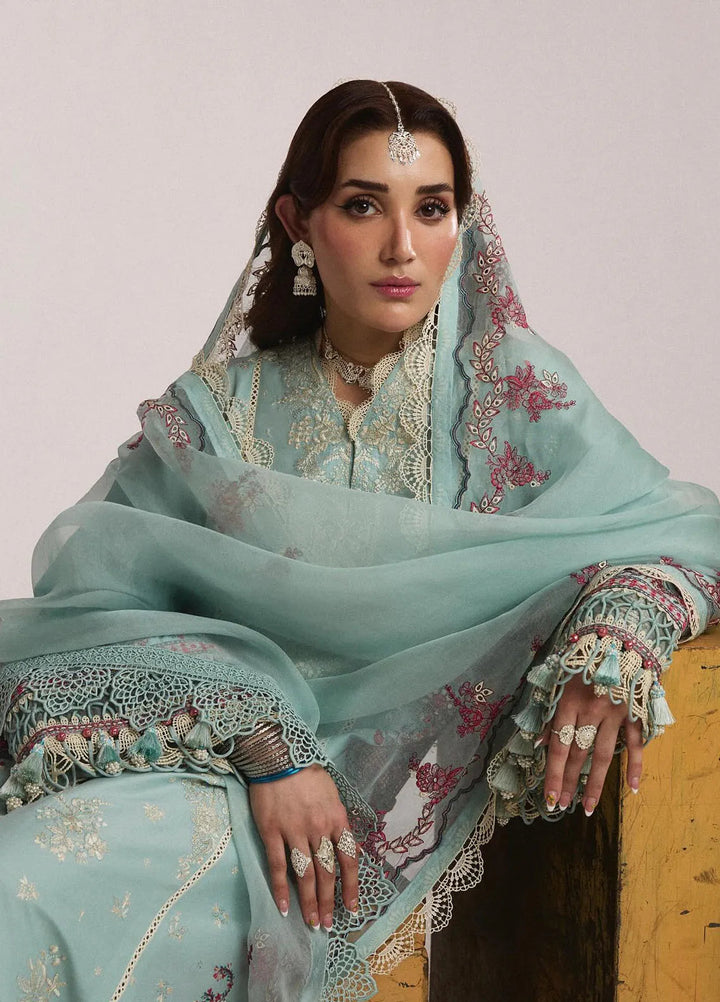 Hussain Rehar Embroidered Lawn Suit Unstitched 3 Piece HRRS24E Moraine - Festive Collection