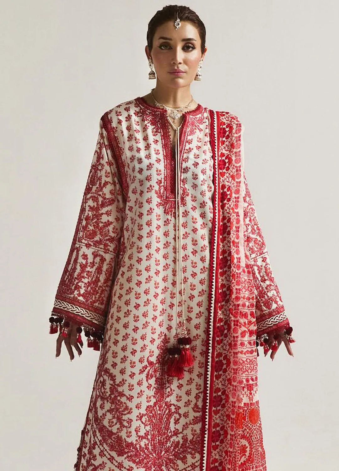 Hussain Rehar Embroidered Lawn Suit Unstitched 3 Piece HRRS24E Oro - Festive Collection