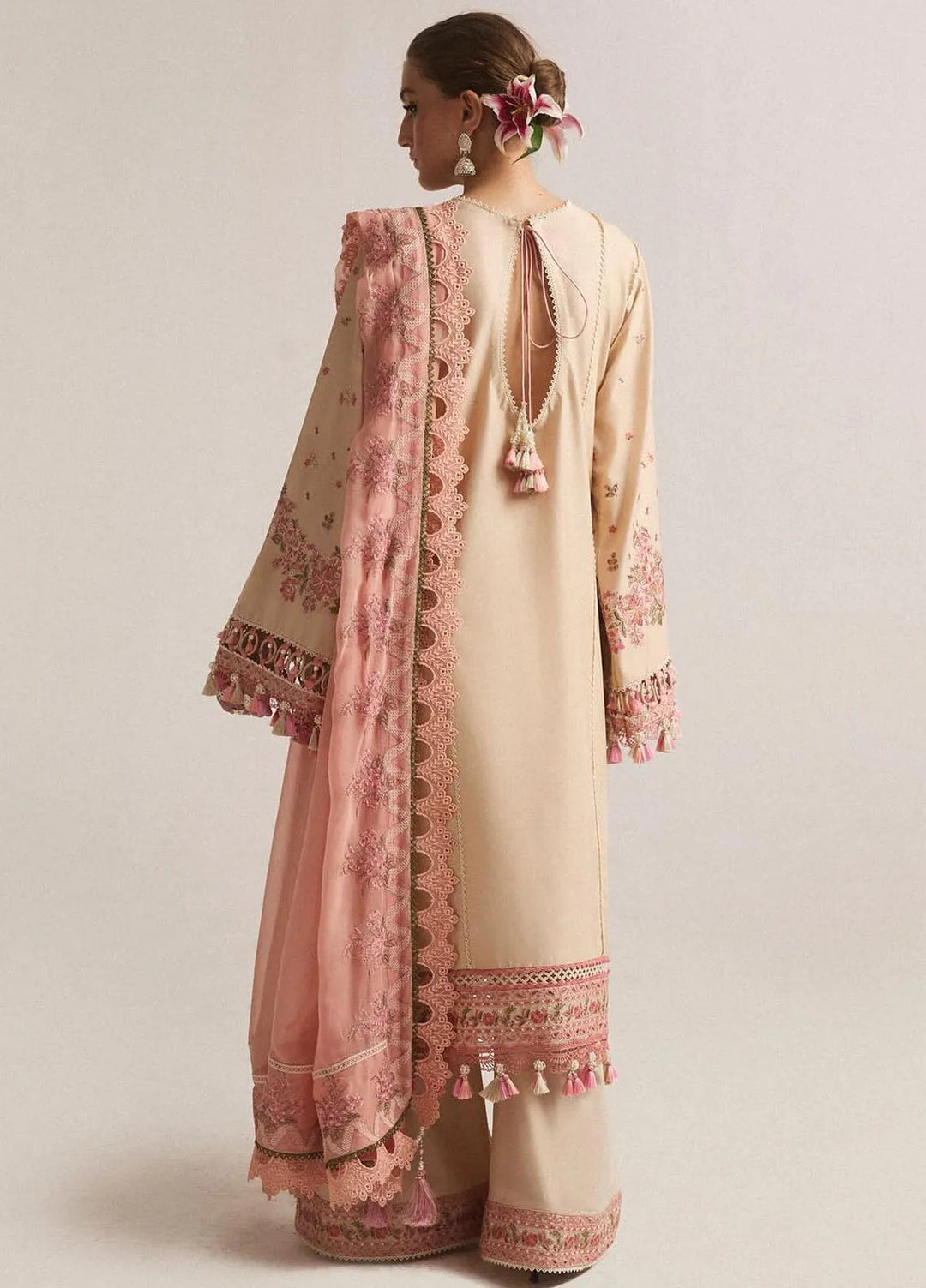 Hussain Rehar Embroidered Lawn Suit Unstitched 3 Piece HRRS24E Stile - Festive Collection