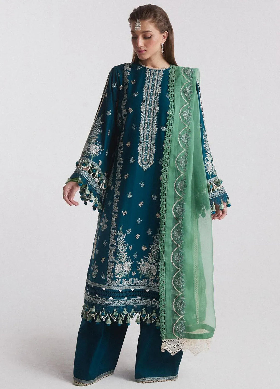 Hussain Rehar Embroidered Lawn Suit Unstitched 3 Piece HRRS24E Vivace - Festive Collection