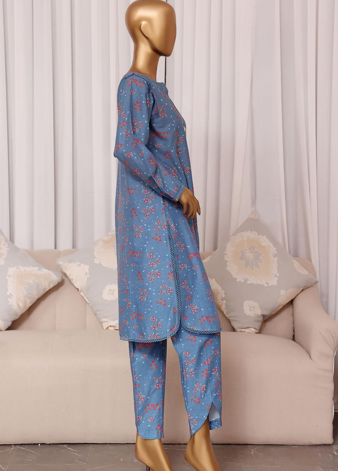 HZ Textiles Pret Printed Cambric 2 Piece Suit HZ22CC-1 D-48