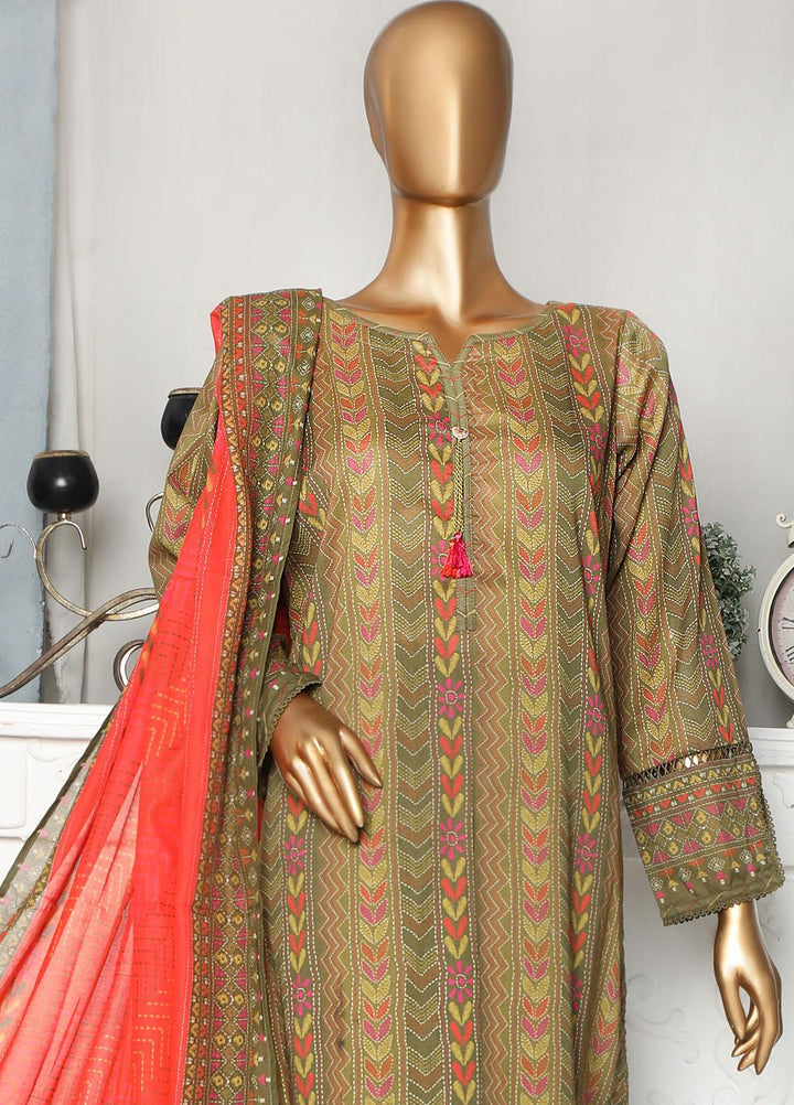 HZ Textiles Casual Pret  Lawn 3 Piece Suit HZ23LPE-2 D-2339