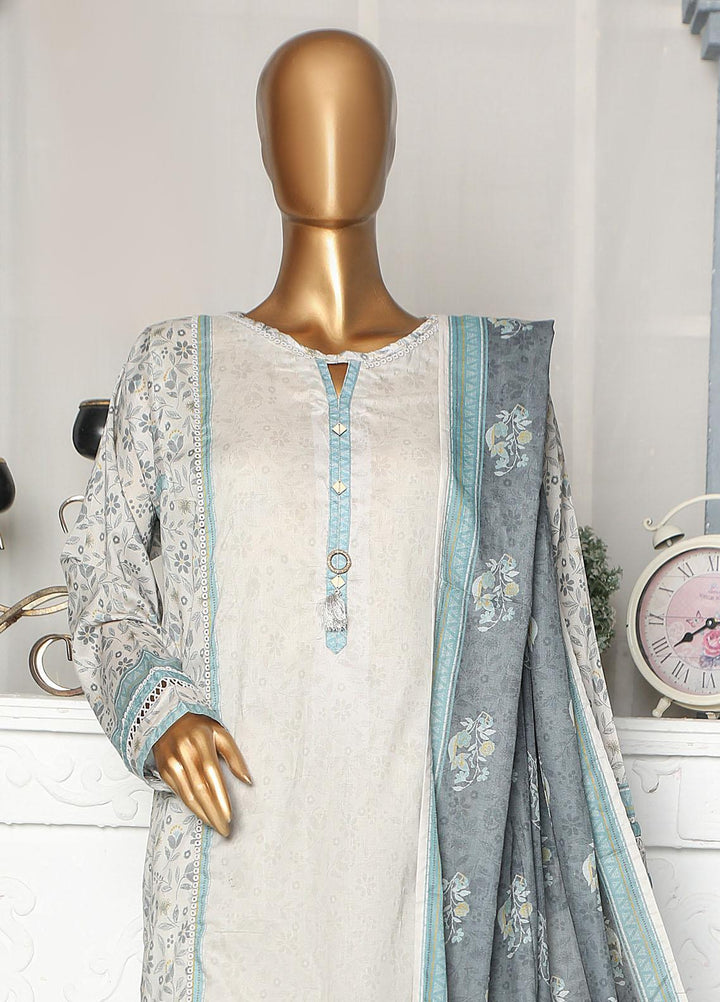 HZ Textiles Casual Pret  Lawn 3 Piece Suit HZ23LPE-2 D-2340