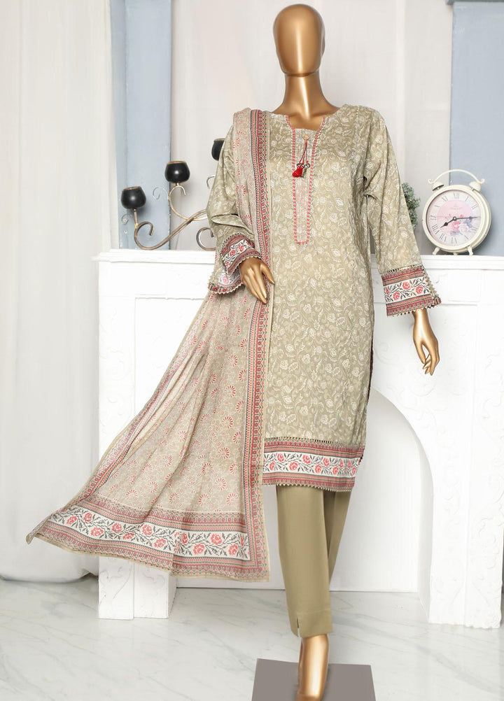 HZ Textiles Casual Pret  Lawn 3 Piece Suit HZ23LPE-2 D-2344