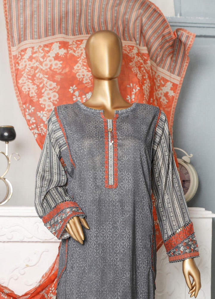 HZ Textiles Casual Pret  Lawn 3 Piece Suit HZ23LPE-2 D-2346