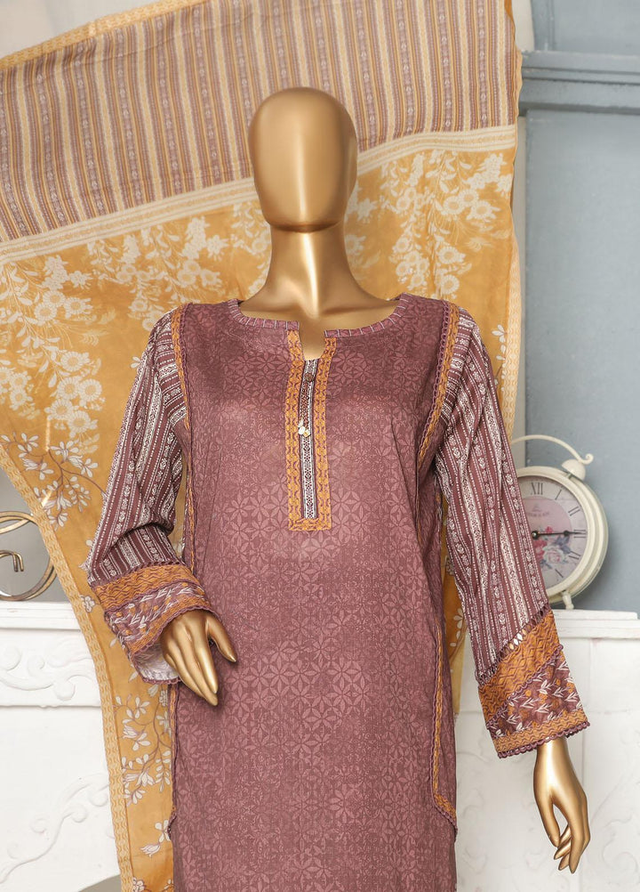 HZ Textiles Casual Pret  Lawn 3 Piece Suit HZ23LPE-2 D-2347