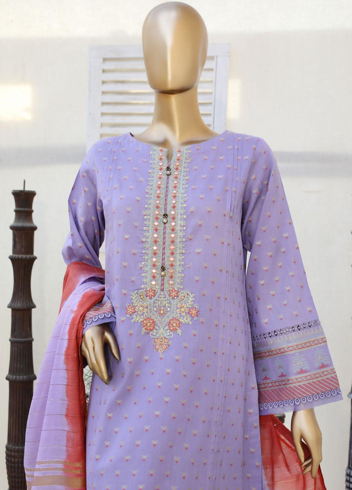 HZ Textiles Embroidered Jacquard Suits Unstitched 3 Piece HZ23A AJ-05 - Festive Collection