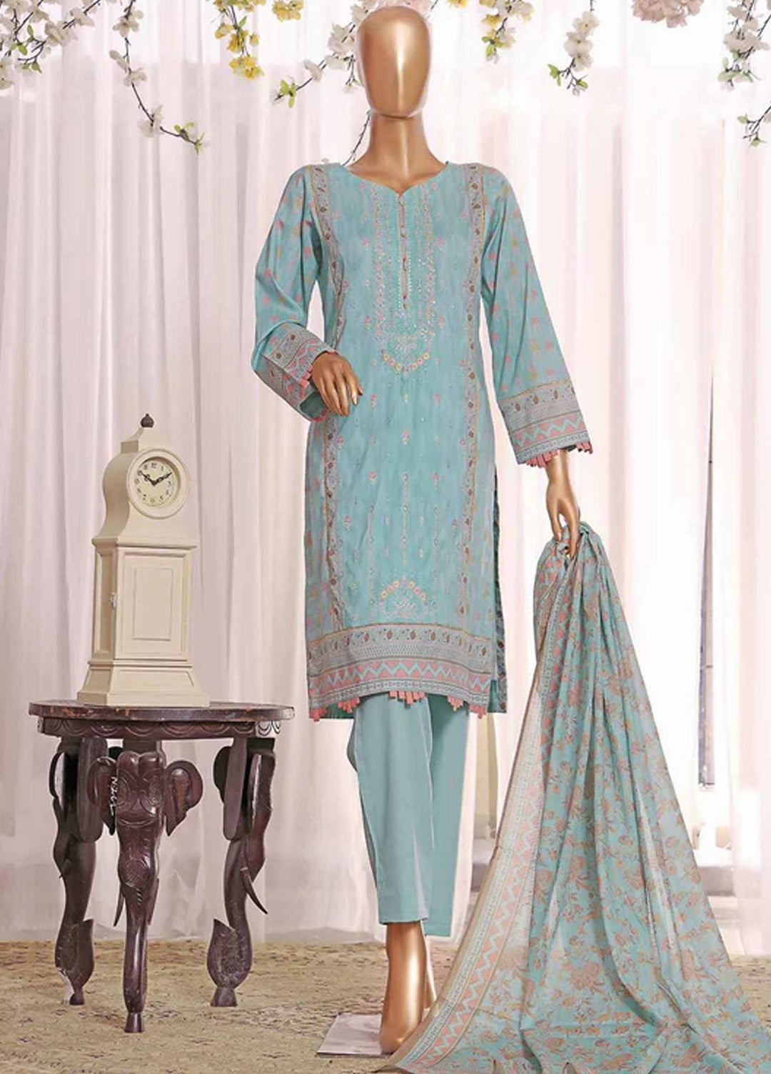 HZ Textiles Embroidered Airjet Suits Unstitched 3 Piece HZ22AS AE-0415 - Festive Collection