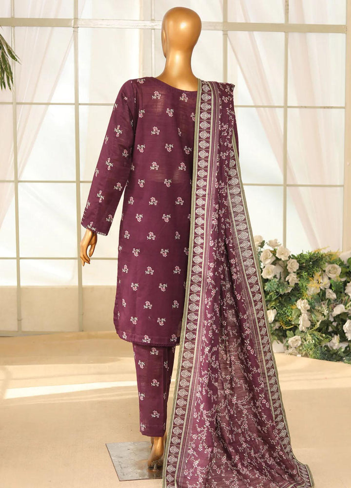 HZ Textiles Printed Khaddar Suits Unstitched 3 Piece HZ23PK PKP-102-B - Winter Collection